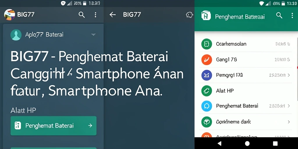 Tampilan antarmuka pengguna BIG77 yang sederhana dan efektif.