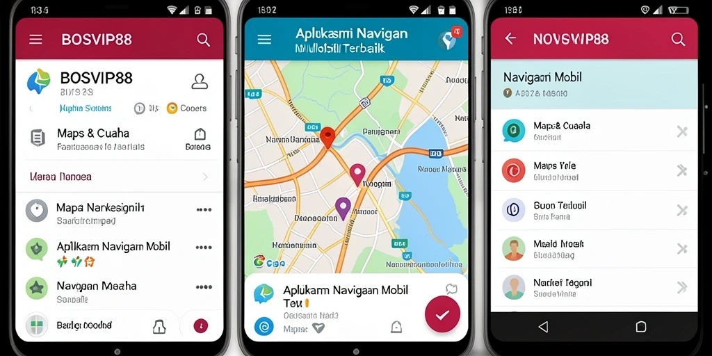 Antarmuka pengguna aplikasi navigasi BOSVIP88 yang intuitif