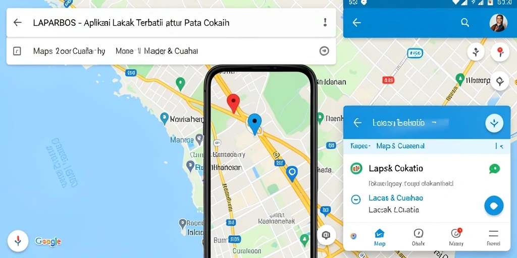 Antarmuka aplikasi LAPARBOS yang user-friendly untuk lacak lokasi.
