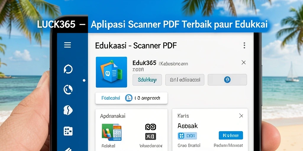 Antarmuka aplikasi LUCK365 yang memudahkan pemindaian PDF.