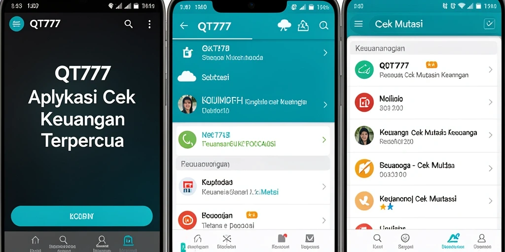 Antarmuka aplikasi QT777 untuk cek mutasi yang informatif dan mudah dipahami.