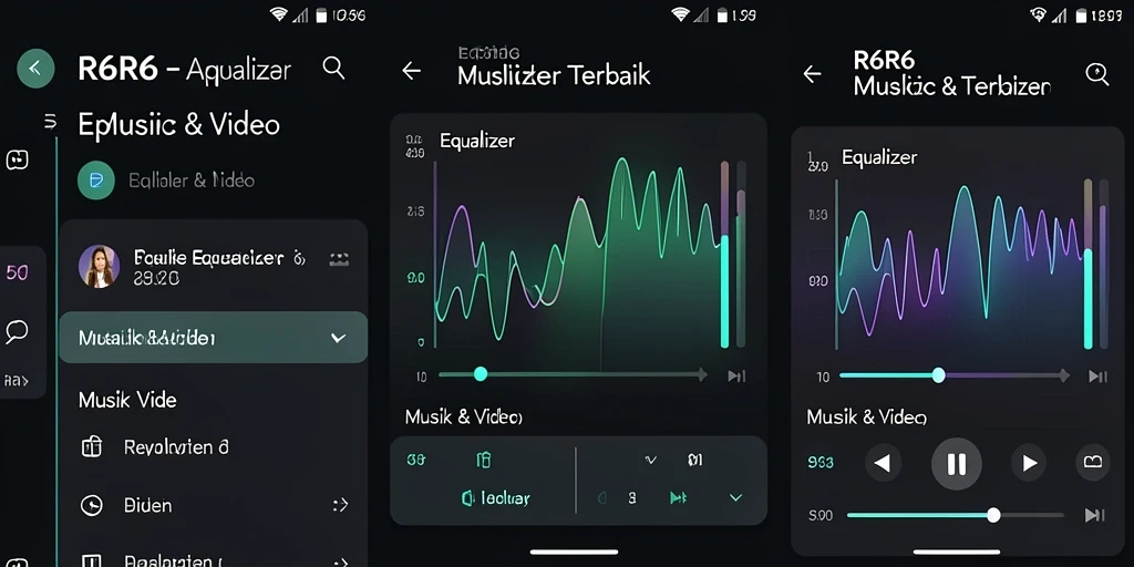 Tampilan antarmuka R6R6 yang intuitif dengan fungsi Equalizer.