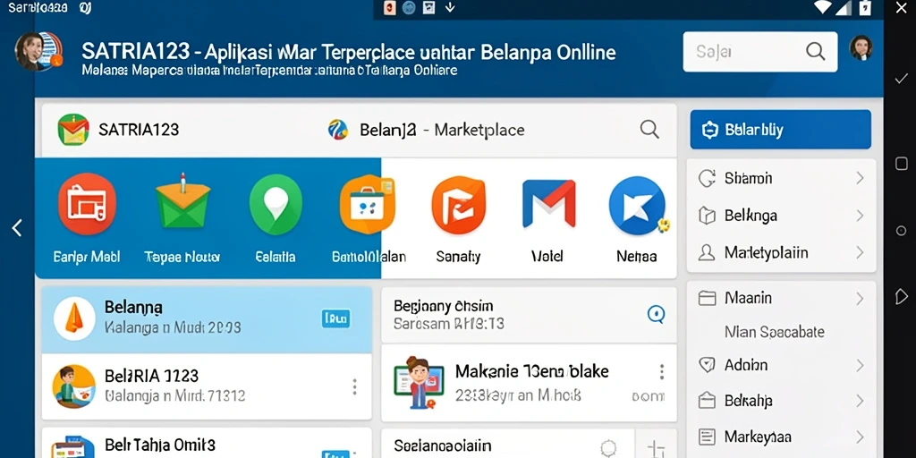 Antarmuka SATRIA123 yang mudah digunakan untuk belanja online.