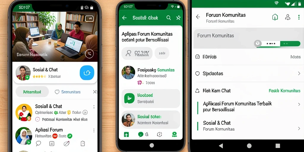 Screenshot antarmuka SD107 yang menampilkan fitur Forum Komunitas.