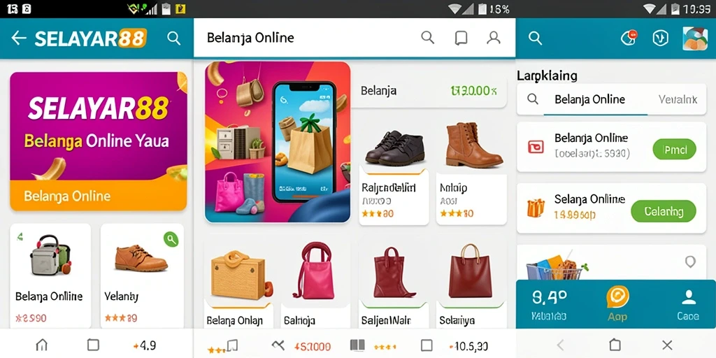 Tampilan antarmuka aplikasi SELAYAR88 untuk pengalaman belanja online yang menyenangkan.