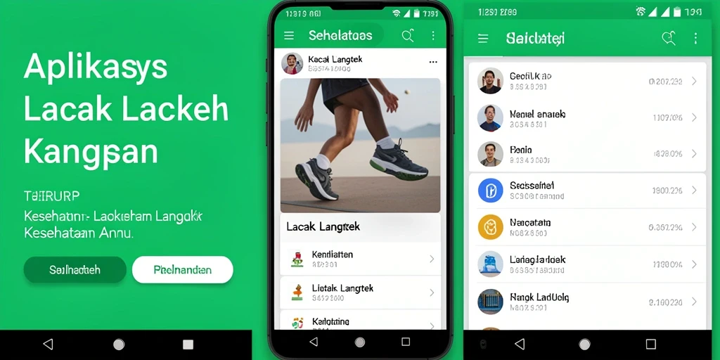 Tampilan antarmuka aplikasi SERURP untuk pelacakan langkah.