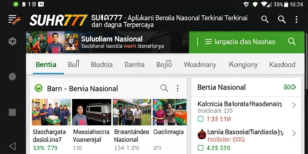 Tampilan antarmuka SUHU777 yang sederhana dan informatif.