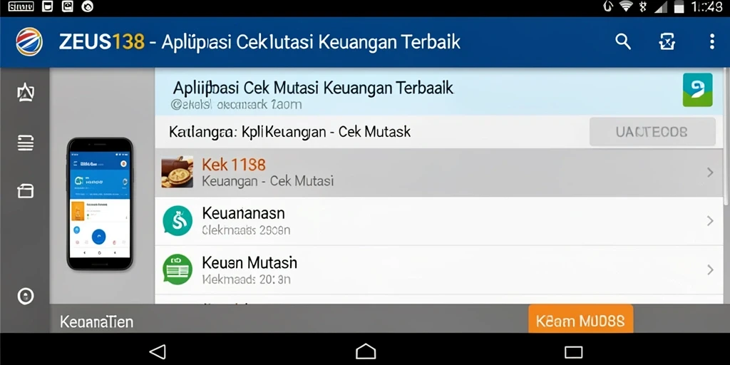 Antarmuka utama ZEUS138 menampilkan ringkasan mutasi keuangan yang jelas.